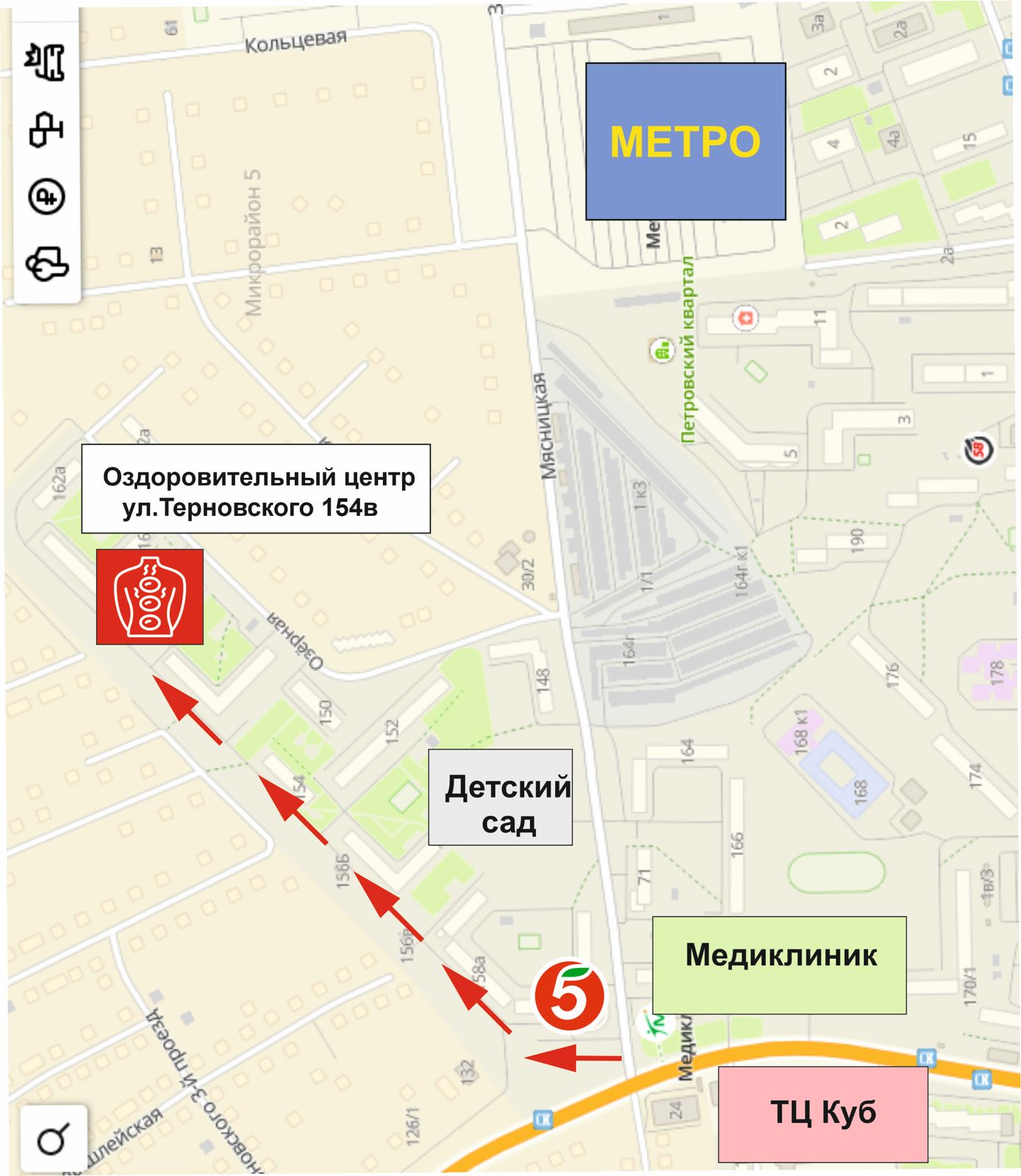 Схема проезда к оздоровительному центру
